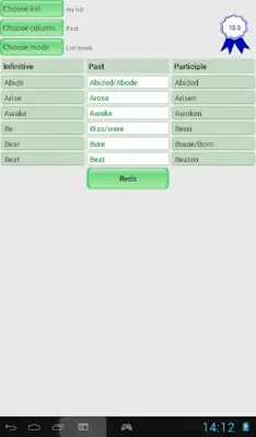 English irregular verbs android App screenshot 5