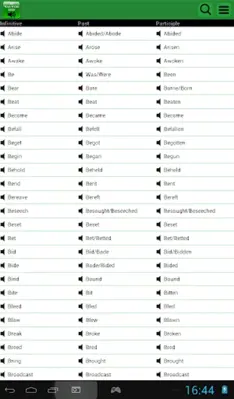English irregular verbs android App screenshot 6